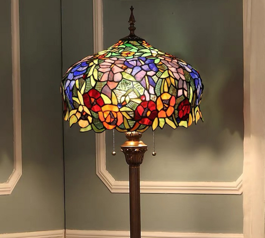 Tiffany Floor Lamp LARGE 45cm shade (16054)