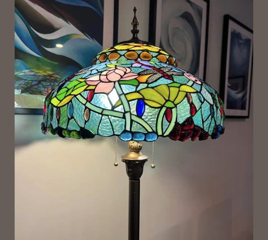 Tiffany Floor Lamp LARGE 46cm shade (19003)