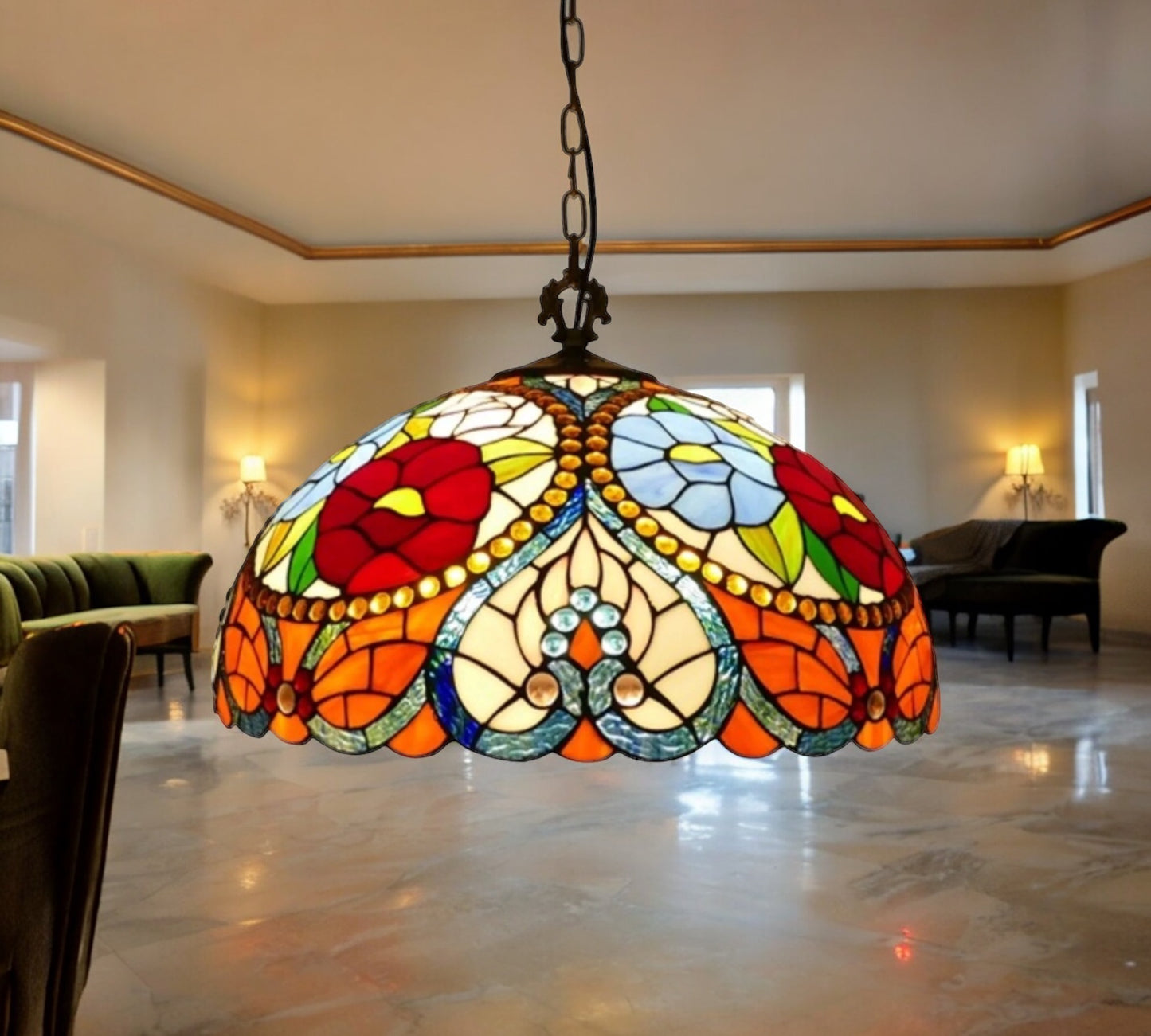 Tiffany Pendant Lamp 40cm shade (16043C)