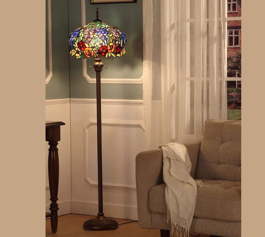 Tiffany Floor Lamp LARGE 45cm shade (16054)