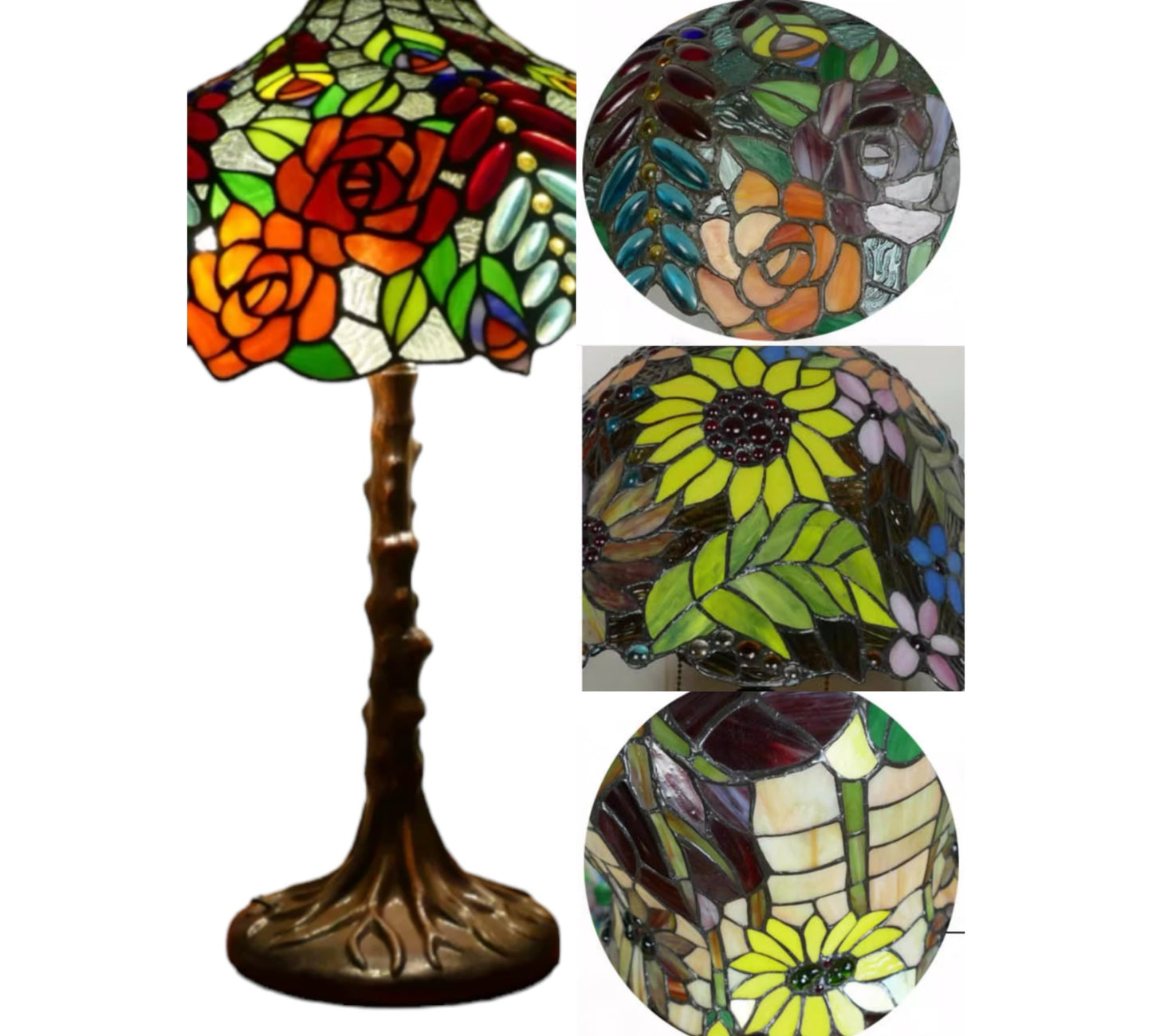 Tiffany Sunflower Table Lamp 40cm Shade (15079)