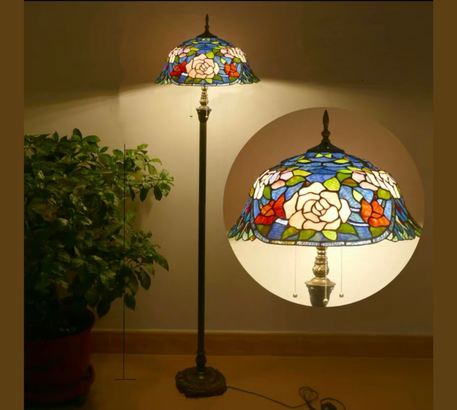 Tiffany Floor Lamp LARGE 46cm shade (19005)