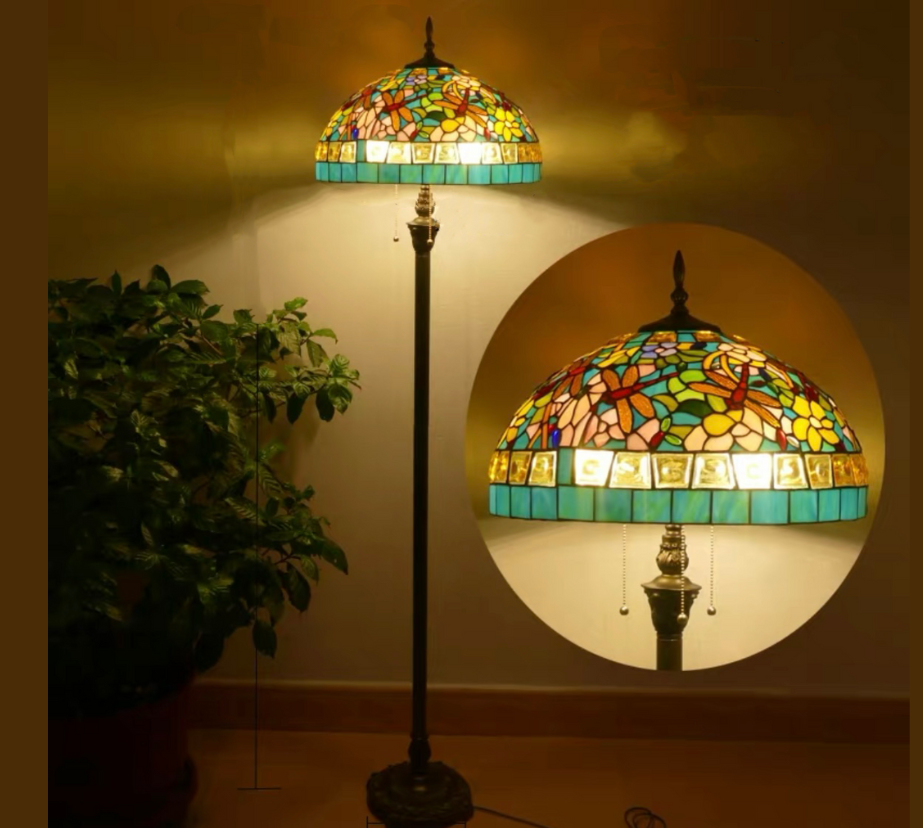 Tiffany Floor Lamp LARGE 46cm shade (19004)