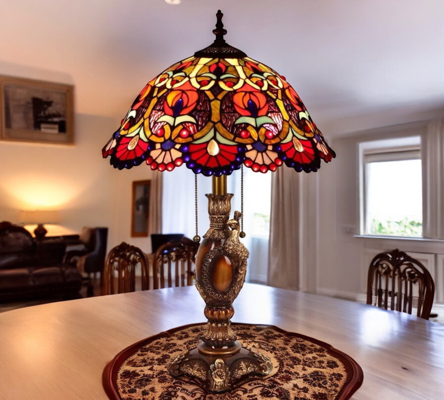 Tiffany Table Lamp 40cm Shade (15025)