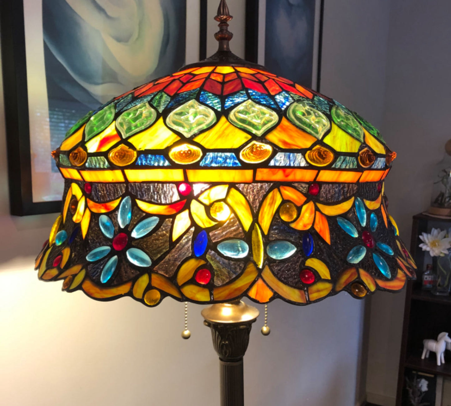 Tiffany Floor Lamp LARGE 46cm shade (19002)