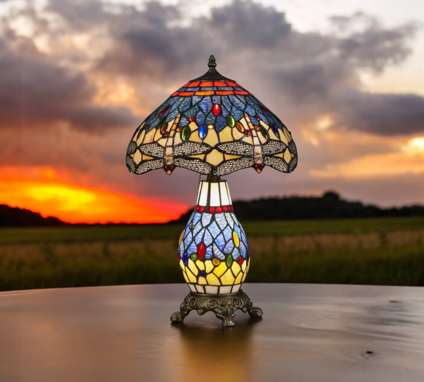 Tiffany Table Lamp (12076B)