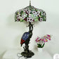 Tiffany Feather Crane Table Lamp 50cm Shade (15067)