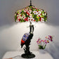 Tiffany Feather Crane Table Lamp 50cm Shade (15067)