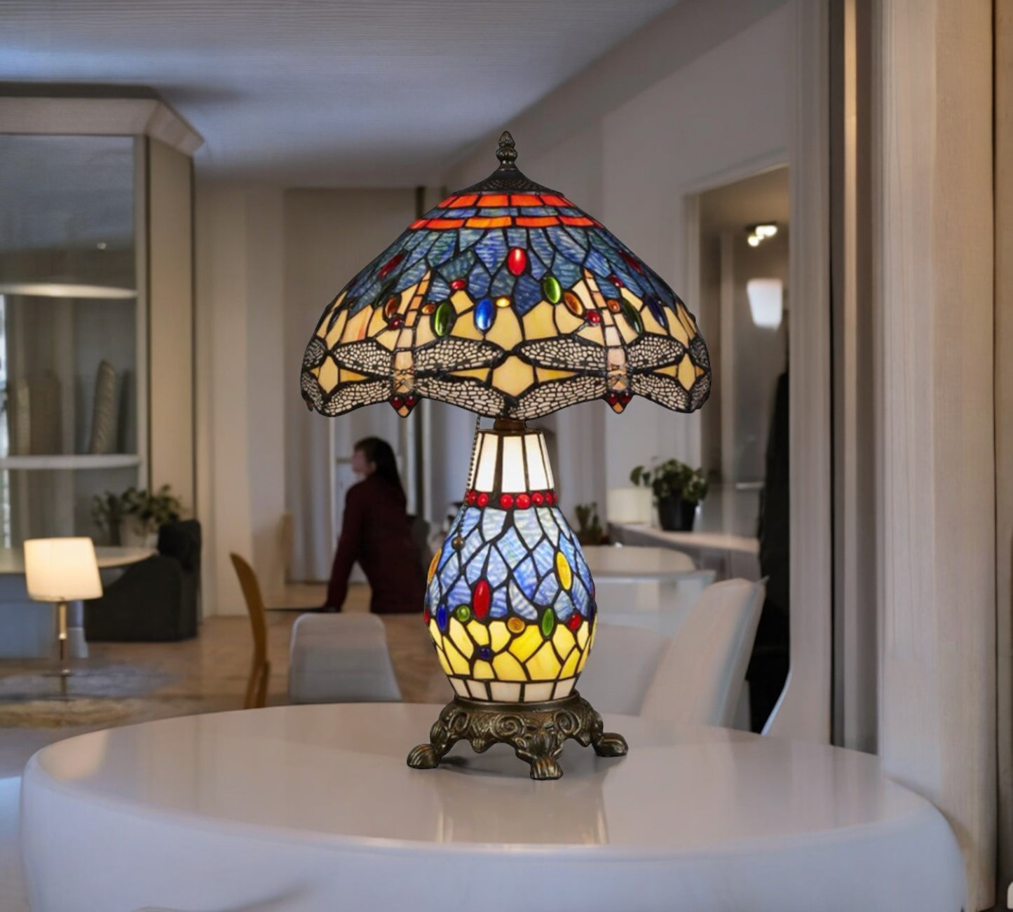 Tiffany Table Lamp (12076B)