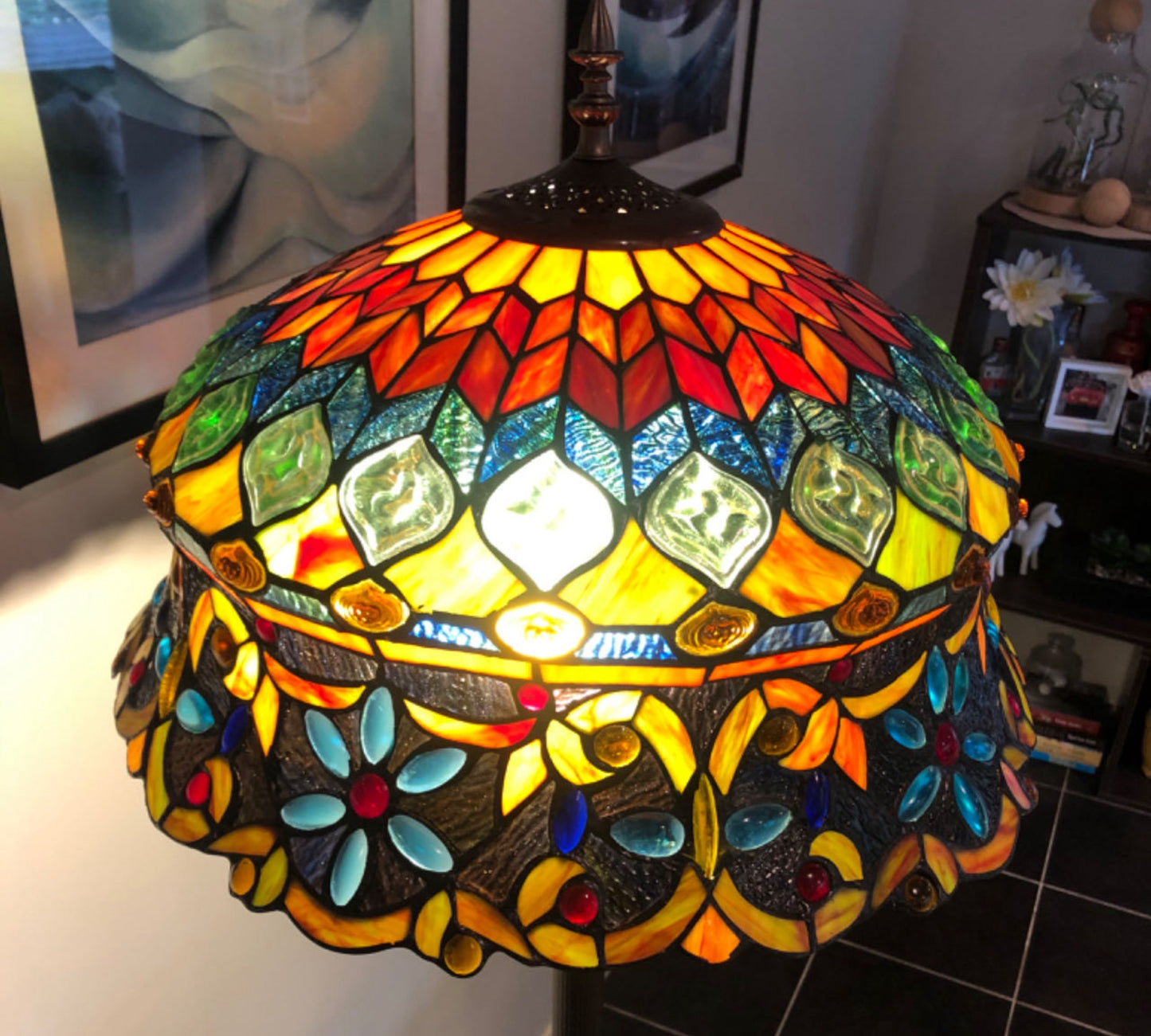 Tiffany Floor Lamp LARGE 46cm shade (19002)