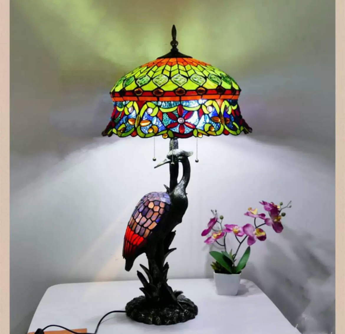 Tiffany Paradise Table Lamp 46cm Shade (15071)