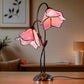 LARGR Water Lily Flower Style Tiffany Table Lamp (12034R)
