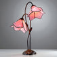 LARGR Water Lily Flower Style Tiffany Table Lamp (12034R)