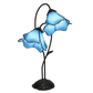 LARGR Water Lily Flower Style Tiffany Table Lamp (12034B)