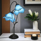 LARGR Water Lily Flower Style Tiffany Table Lamp (12034B)