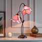 LARGR Water Lily Flower Style Tiffany Table Lamp (12034R)