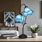 LARGR Water Lily Flower Style Tiffany Table Lamp (12034B)