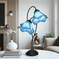 LARGR Water Lily Flower Style Tiffany Table Lamp (12034B)