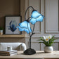 LARGR Water Lily Flower Style Tiffany Table Lamp (12034B)