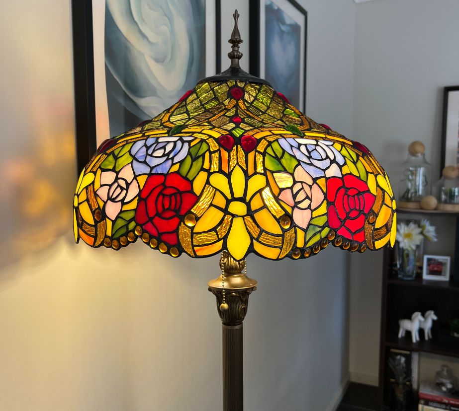 Tiffany Floor Lamp LARGE 46cm shade (19006)